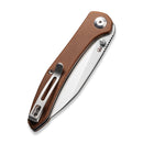 CIVIVI Hadros Thumb Stud Knife Micarta Handle (3.35" 10Cr15CoMoV Blade) C20004 - 2 - CIVIVI