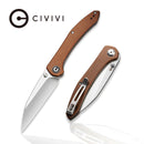 CIVIVI Hadros Thumb Stud Knife Micarta Handle (3.35" 10Cr15CoMoV Blade) C20004 - 2 - CIVIVI