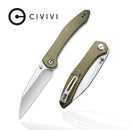 CIVIVI Hadros Thumb Stud Knife Micarta Handle (3.35" 10Cr15CoMoV Blade) C20004 - 3 - CIVIVI