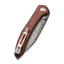 CIVIVI Hadros Thumb Stud Knife Wood Handle (3.35" Damascus Blade) C20004 - DS1 - CIVIVI