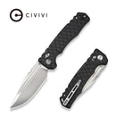CIVIVI Hammerfist Crossbar Lock Knife Black G10 Handle (3.98" Satin Finished 14C28N Blade) C25033A Sample1 - CIVIVI