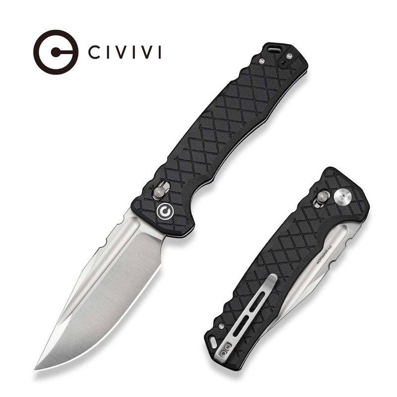 CIVIVI Hammerfist Crossbar Lock Knife Black G10 Handle (3.98