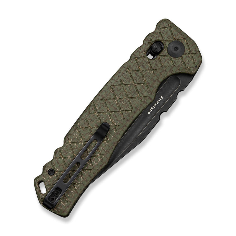 CIVIVI Hammerfist Crossbar Lock Knife Green Burlap Micarta Handle