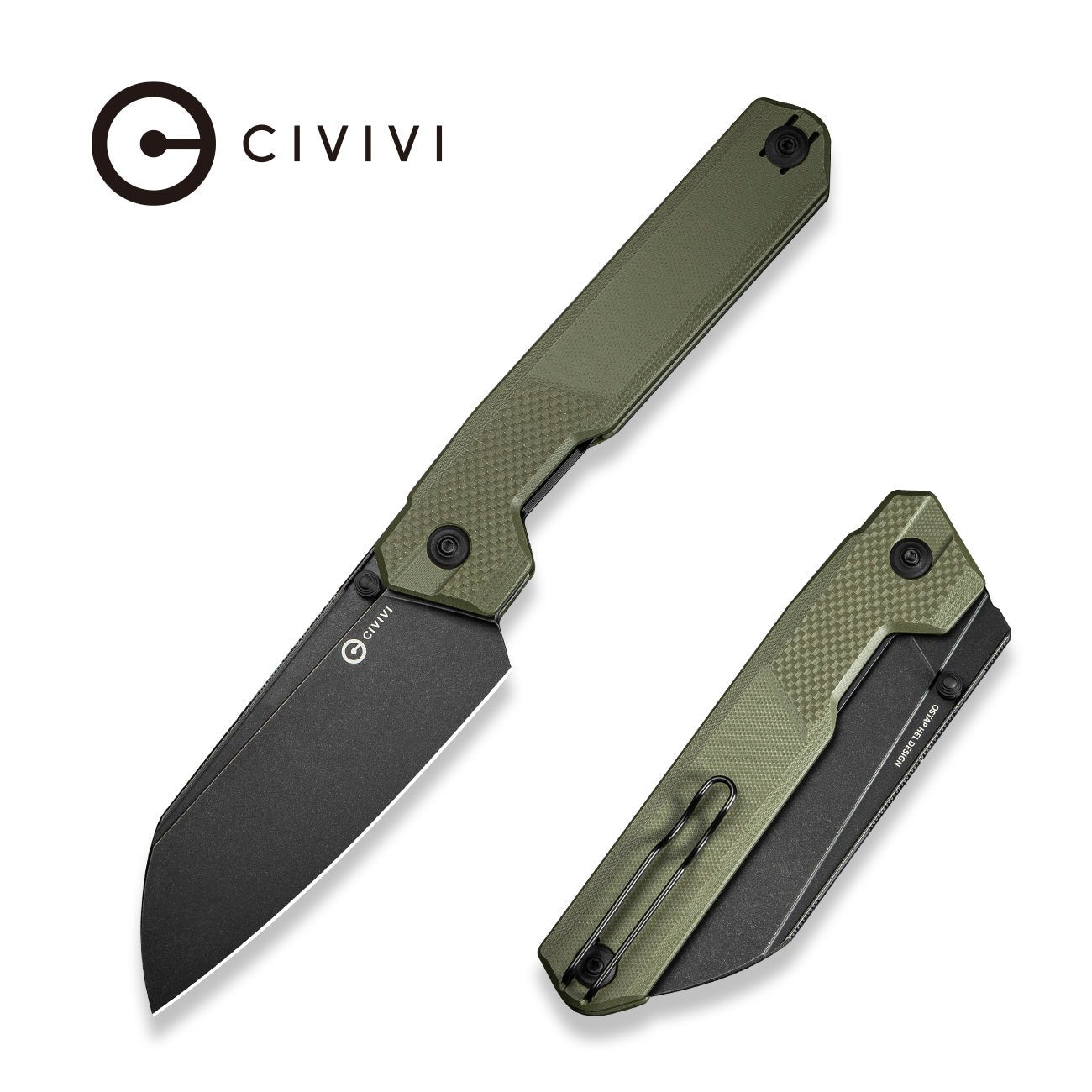 CIVIVI Hid Thumb Stud Knife G10 Handle 14C28N