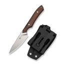 CIVIVI High Grass Field Knife Hunting Fixed Blade Guibourtia Wood Handle (2.93" Stonewashed 14C28N Blade) C25084-3, With 1PC Black Lanyard, Black Kydex Sheath & T-Clip - CIVIVI