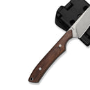 CIVIVI High Grass Field Knife Hunting Fixed Blade Guibourtia Wood Handle (2.93" Stonewashed 14C28N Blade) C25084-3, With 1PC Black Lanyard, Black Kydex Sheath & T-Clip - CIVIVI