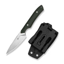 CIVIVI High Grass Field Knife Hunting Fixed Blade Knife Green Canvas Micarta Handle (2.93" Satin Finished 14C28N Blade) C25084-2, With 1PC Black Lanyard, Black Kydex Sheath & T-Clip - CIVIVI