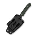 CIVIVI High Grass Field Knife Hunting Fixed Blade Knife Green Canvas Micarta Handle (2.93" Satin Finished 14C28N Blade) C25084-2, With 1PC Black Lanyard, Black Kydex Sheath & T-Clip - CIVIVI