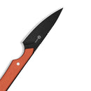CIVIVI High Grass Field Knife Hunting Fixed Blade Knife Orange G10 Handle (2.93" Black Stonewashed 14C28N Blade) C25084-1, With 1PC Black Lanyard, Black Kydex Sheath & T-Clip - CIVIVI