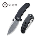CIVIVI Hooligan Thumb Stud Knife G10 Handle (2.98'' Damascus Blade) C913DS - 1 - CIVIVI