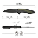 CIVIVI Hypersonic Flipper Knife Steel & G10 Handle (3.7" 14C28N Blade) C22011 - 1 - CIVIVI