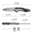 CIVIVI Hypersonic Flipper Knife Steel & G10 Handle (3.7" 14C28N Blade) C22011 - 2 - CIVIVI