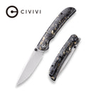 CIVIVI Imperium Front Flipper & Thumb Stud Knife Carbon Fiber & Resin Handle (3.47" Nitro - V Blade) C2106A - CIVIVI