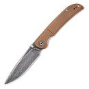 CIVIVI Imperium Front Flipper & Thumb Stud Knife Micarta Handle (3.47" Damascus Blade) C2107DS - 1 - CIVIVI
