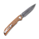 CIVIVI Imperium Front Flipper & Thumb Stud Knife Micarta Handle (3.47" Damascus Blade) C2107DS - 1 - CIVIVI