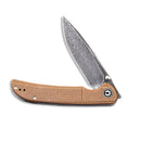 CIVIVI Imperium Front Flipper & Thumb Stud Knife Micarta Handle (3.47" Damascus Blade) C2107DS - 1 - CIVIVI