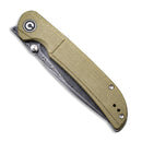 CIVIVI Imperium Front Flipper & Thumb Stud Knife Micarta Handle (3.47" Damascus Blade) C2107DS - 2 - CIVIVI