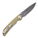 CIVIVI Imperium Front Flipper & Thumb Stud Knife Micarta Handle (3.47" Damascus Blade) C2107DS - 2 - CIVIVI