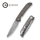 CIVIVI Imperium Front Flipper & Thumb Stud Knife Micarta Handle (3.47" Damascus Blade) C2107DS - 3 - CIVIVI