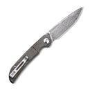 CIVIVI Imperium Front Flipper & Thumb Stud Knife Micarta Handle (3.47" Damascus Blade) C2107DS - 3 - CIVIVI