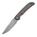 CIVIVI Imperium Front Flipper & Thumb Stud Knife Micarta Handle (3.47" Damascus Blade) C2107DS - 3 - CIVIVI