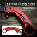 CIVIVI Incisor II Flipper & Thumb Hole & Button Lock Knife Aluminum Handle (2.02" Damascus Blade) C16016B - DS1 - CIVIVI