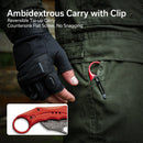 CIVIVI Incisor II Flipper & Thumb Hole & Button Lock Knife Aluminum Handle (2.02" Damascus Blade) C16016B - DS1 - CIVIVI