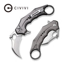 CIVIVI Incisor II Flipper & Thumb Hole & Button Lock Knife Aluminum Handle (2.02" Nitro - V Blade) C16016B - 3 - CIVIVI