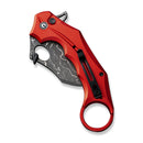 CIVIVI Incisor II Flipper & Thumb Hole & Button Lock Knife Aluminum Handle (2.02" Damascus Blade) C16016B - DS1 - CIVIVI