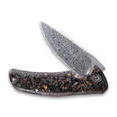 CIVIVI Incite Flipper Knife Carbon Fiber & Resin Handle (3.7" Damascus) C908DS - 2 - CIVIVI