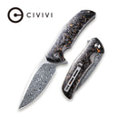CIVIVI Incite Flipper Knife Carbon Fiber & Resin Handle (3.7" Damascus) C908DS - 2 - CIVIVI