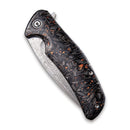 CIVIVI Incite Flipper Knife Carbon Fiber & Resin Handle (3.7" Damascus) C908DS - 2 - CIVIVI
