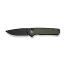 CIVIVI Iron Tide Flipper & Thumb Stud & Button Lock Knife Forest Green Aluminum Handle (3.24" Black Stonewashed 14C28N Blade) C25011 - 2 - CIVIVI