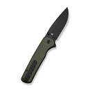 CIVIVI Iron Tide Flipper & Thumb Stud & Button Lock Knife Forest Green Aluminum Handle (3.24" Black Stonewashed 14C28N Blade) C25011 - 2 - CIVIVI