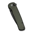CIVIVI Iron Tide Flipper & Thumb Stud & Button Lock Knife Forest Green Aluminum Handle (3.24" Black Stonewashed 14C28N Blade) C25011 - 2 - CIVIVI
