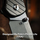 CIVIVI Iron Tide Flipper & Thumb Stud & Button Lock Knife Gray Aluminum Handle (3.24" Gray Stonewashed 14C28N Blade) C25011-3 - CIVIVI