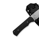 CIVIVI Jencks Fixed Blade Knife Black G10 Handle (3.54" Satin Finished 14C28N Blade) C24051 - 1, With 1PC Black Lanyard, Black Kydex Sheath & T - Clip - CIVIVI