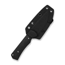 CIVIVI Jencks Fixed Blade Knife Black G10 Handle (3.54" Satin Finished 14C28N Blade) C24051 - 1, With 1PC Black Lanyard, Black Kydex Sheath & T - Clip - CIVIVI