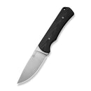 CIVIVI Jencks Fixed Blade Knife Black G10 Handle (3.54" Satin Finished 14C28N Blade) C24051 - 1, With 1PC Black Lanyard, Black Kydex Sheath & T - Clip - CIVIVI