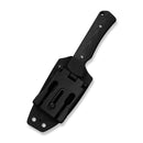 CIVIVI Jencks Fixed Blade Knife Black G10 Handle (3.54" Satin Finished 14C28N Blade) C24051 - 1, With 1PC Black Lanyard, Black Kydex Sheath & T - Clip - CIVIVI