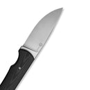 CIVIVI Jencks Fixed Blade Knife Black G10 Handle (3.54" Satin Finished 14C28N Blade) C24051 - 1, With 1PC Black Lanyard, Black Kydex Sheath & T - Clip - CIVIVI