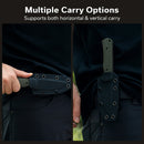 CIVIVI Jencks Fixed Blade Knife OD Green G10 Handle (3.54" Black Stonewashed 14C28N Blade) C24051-2, With 1PC Black Lanyard, Black Kydex Sheath & T-Clip - CIVIVI