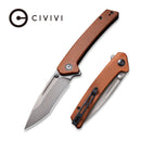 CIVIVI Keen Nadder Flipper & Thumb Stud Knife Micarta Handle (3.48" N690 Blade) C2021B - CIVIVI