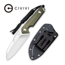 CIVIVI Kepler Fixed Blade Knife G10 Handle (4.48" 9Cr18MoV Blade) C2109A - CIVIVI