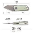 CIVIVI Ki - V Slip Joint Knife G10 Handle (1.55" 9Cr18MoV Blade) C2108A - CIVIVI