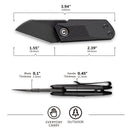 CIVIVI Ki - V Slip Joint Knife G10 Handle (1.55" 9Cr18MoV Blade) C2108B - CIVIVI