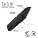 CIVIVI Ki - V Slip Joint Knife G10 Handle (1.55" 9Cr18MoV Blade) C2108B - CIVIVI