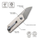 CIVIVI Ki - V Slip Joint Knife G10 Handle (1.55" 9Cr18MoV Blade) C2108C - CIVIVI