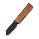 CIVIVI Kukei Front Flipper Knife Guibourtia Wood Handle (2.02" Black Stonewashed Nitro - V Blade) C25036 Sample2