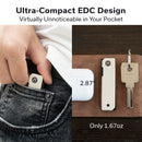 CIVIVI Kukei Front Flipper Knife Ivory G10 Handle (2.02" Black Stonewashed Nitro - V Blade) C25036 - 3, With 1PC Black Leather Sheath - CIVIVI